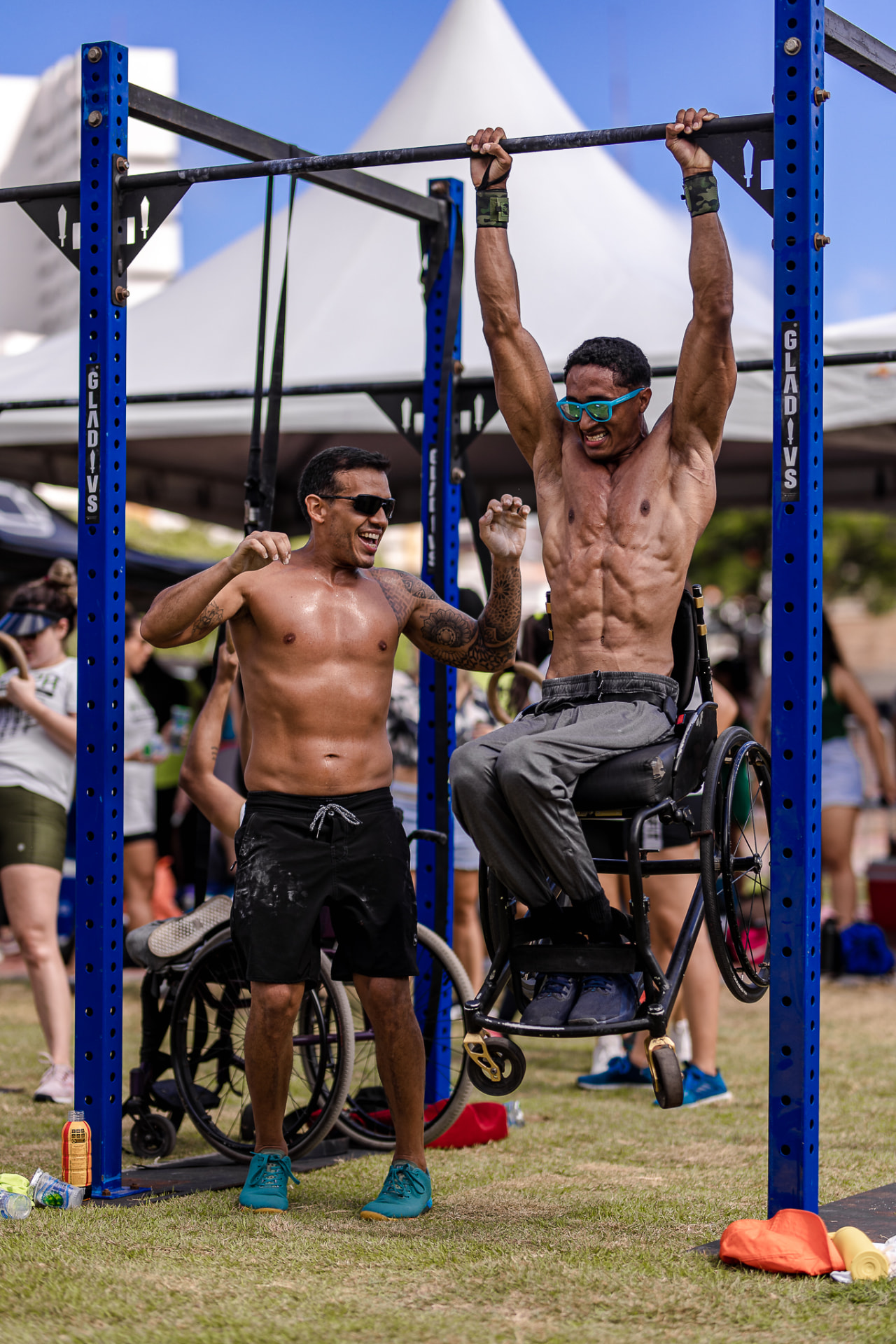 Biel Believe em competição de CrossFit adaptado